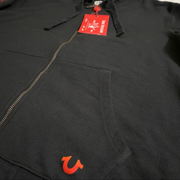 True Religion BrokenTrue Graphic Zip UP Sweatshirt - Picture 11 of 16